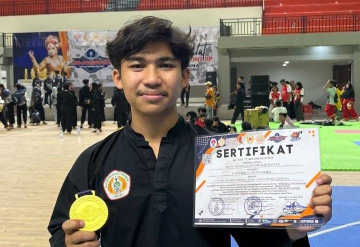 Mahasiswa FPP Undip Faishal Ramadhan Juara 1 Pencak Silat Nasional