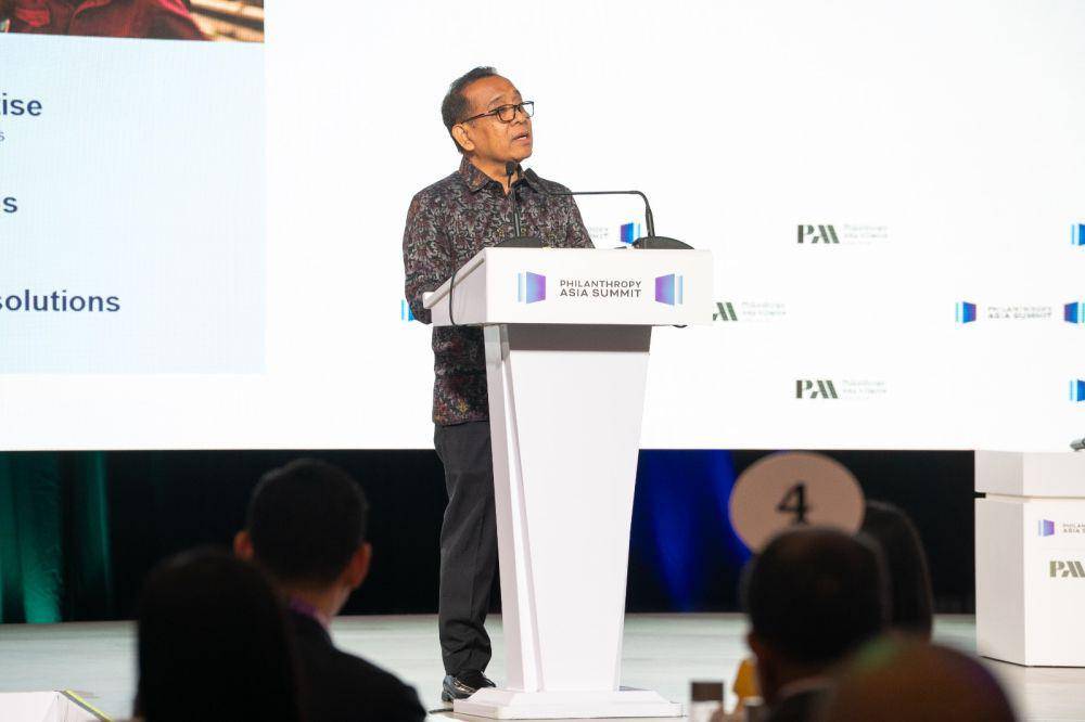 Menko PMK Pratikno menghadiri Philanthropy Asia Summit (PAS) 2025 di Singapura, Senin, (5/5/2025). (dok. Kemenko PMK)