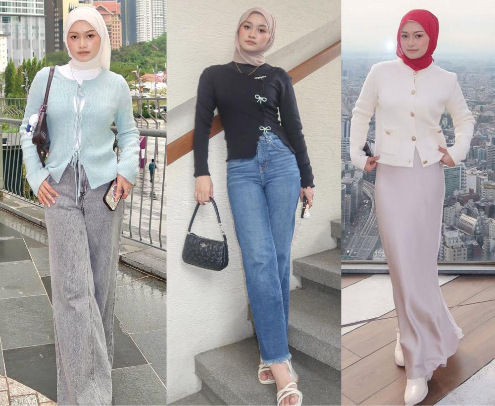 8 Ide OOTD Kasual Pakai Kardigan ala Selebgram Erna Liyana, Kece Abis