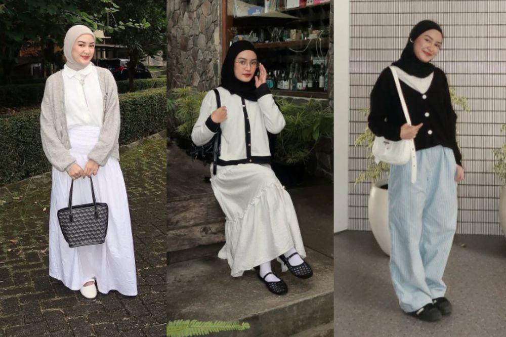 7 Inspirasi Outfit Paduan Cardigan ala Jihan Rifa, Comfy!