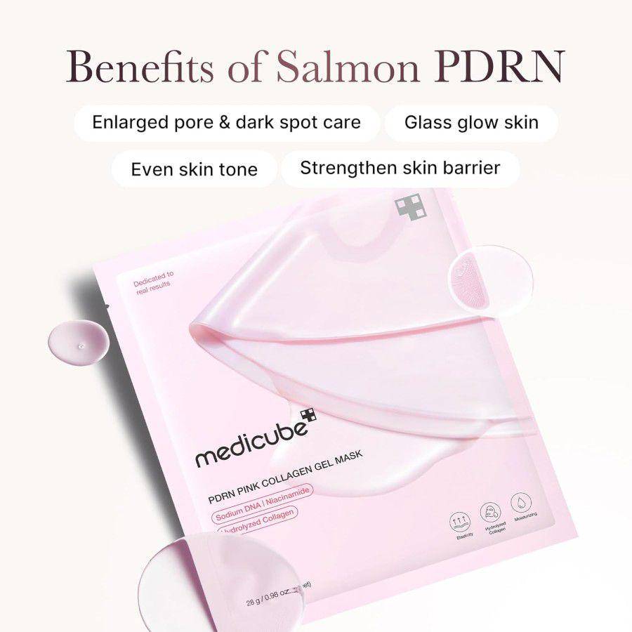 Medicube Salmon PDRN Pink Collagen Mask (tokopedia.com/Vanessa Shop)