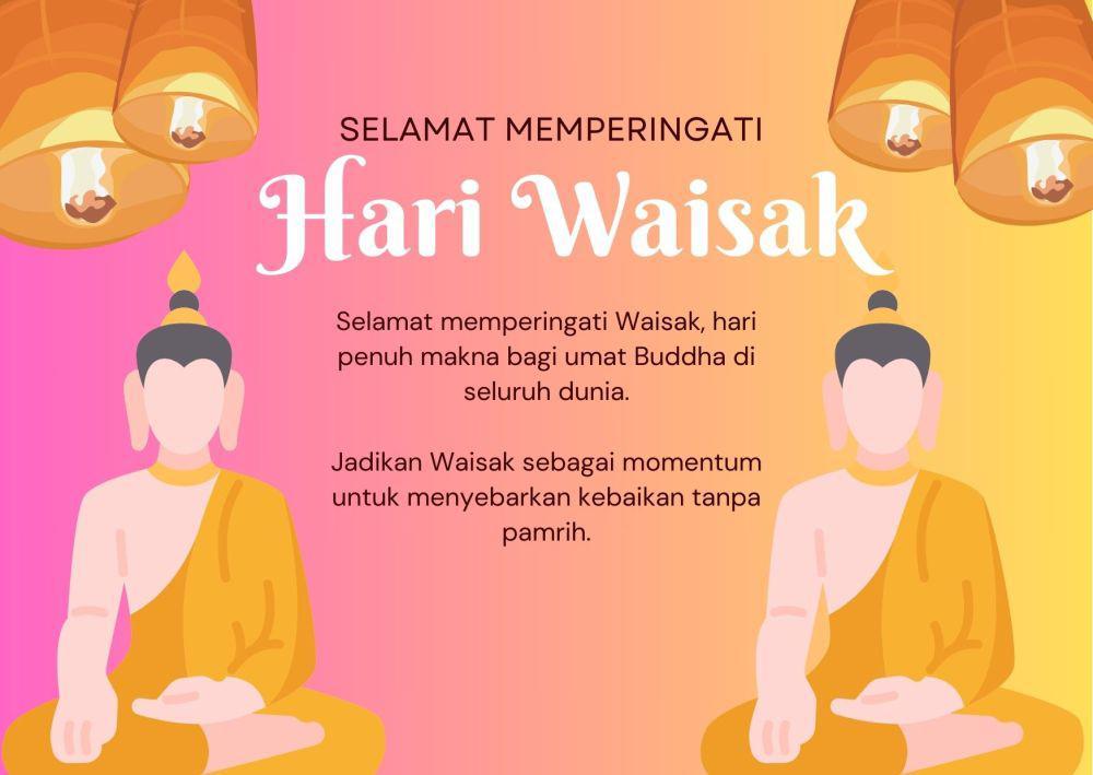 7 Desain Kartu Ucapan Waisak 2025, Simpel!