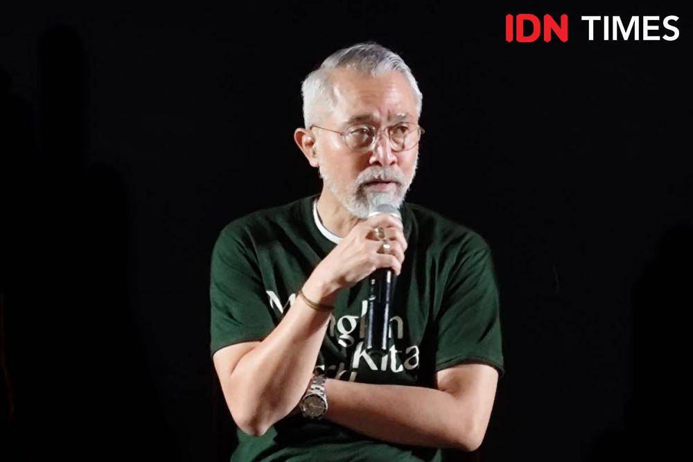 Lukman Sardi di Konferensi Pers Mungkin Kita Perlu Waktu di XXI Epicentrum, Jakarta, Selasa (6/5/2025) (dok. IDN Times/Shandy Pradana)