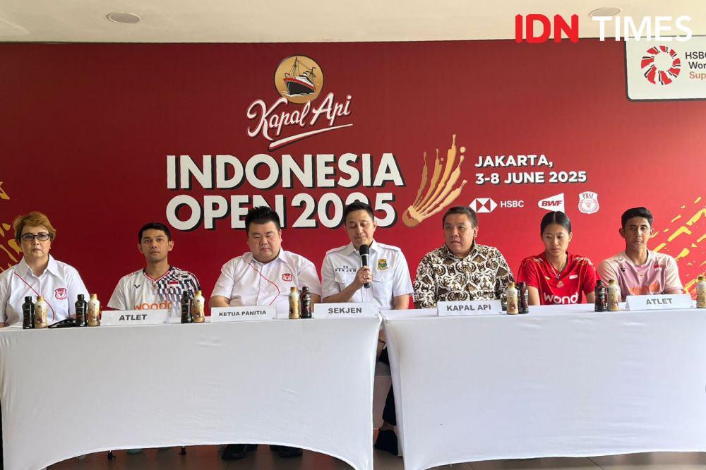 Konferensi Pers Indonesia Open 2025 di Pelatnas PBSI Cipayung (IDN Times/Margith Damanik)