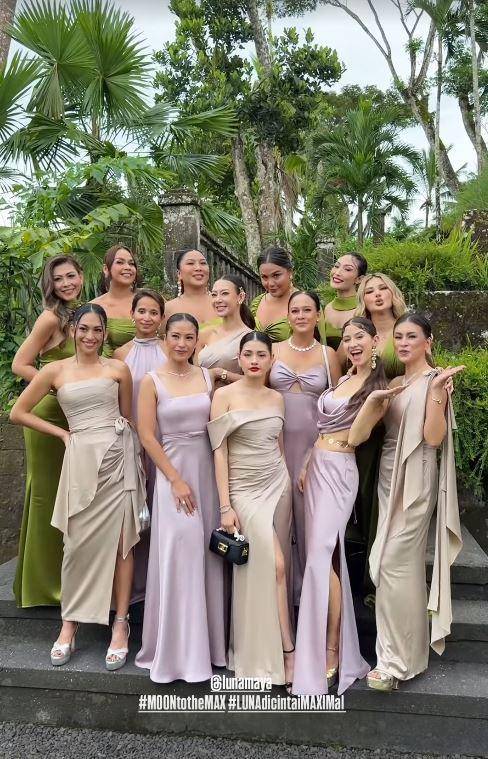 bridesmaid resepsi Luna Maya (Instagram.com/mrsayudewi)
