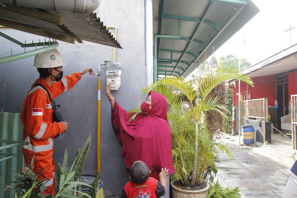 Ilustrasi pemasangan jaringan gas. (Dok. PGN)
