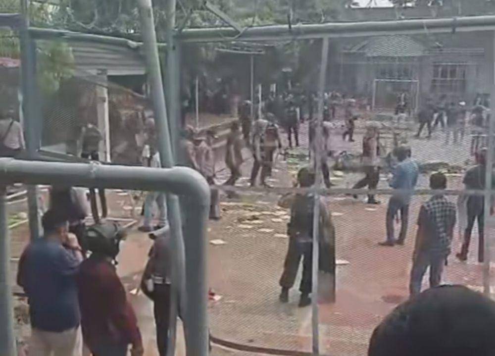 Kondisi Lapas Muara Beliti yang rusuh saat ada kajian agama. (Dok. Istimewa)