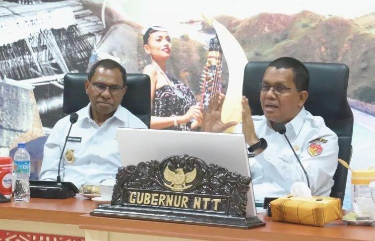 Gubernur NTT, Melki Laka Lena memimpin Rapat Koordinasi Pengembangan Proyek Geothermal. (Dok Humas Setda Provinsi NTT)