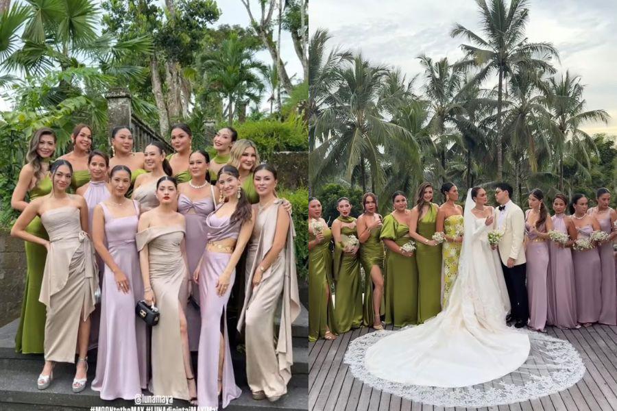 8 Gaya Tamu di Resepsi Pernikahan Luna Maya, Bridesmaid Full Color
