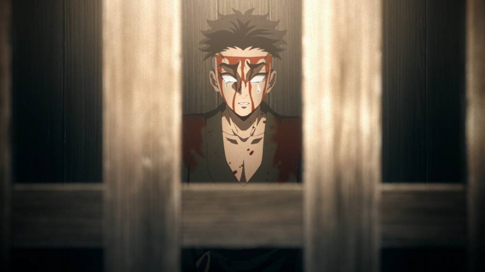 Gyomei dipenjara. (dok. ufotable/Demon Slayer: Kimetsu no Yaiba)