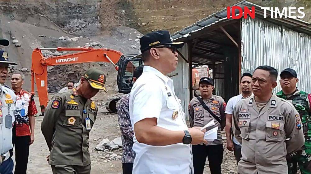 Sidak Pj. Bupati Magetan di area tambang desa Sayutan Kecamatan Parang. IDN Times/ Riyanto.
