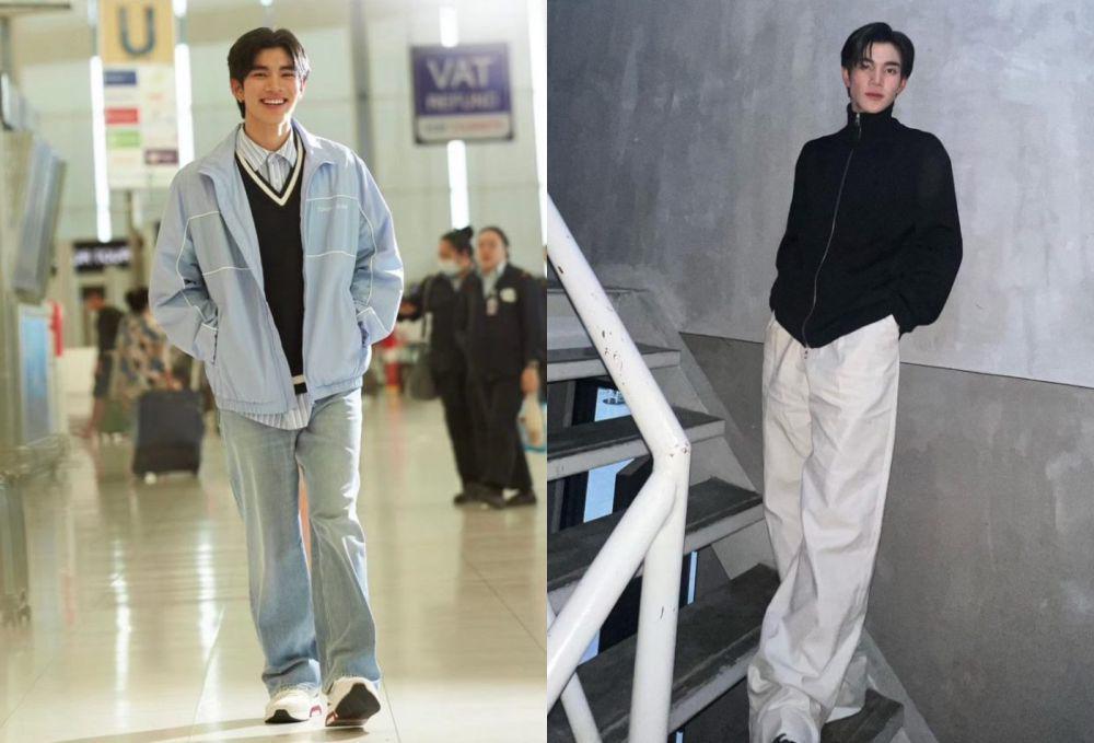 8 Inspirasi Airport Style ala Fourth Nattawat, Didominasi Jaket!