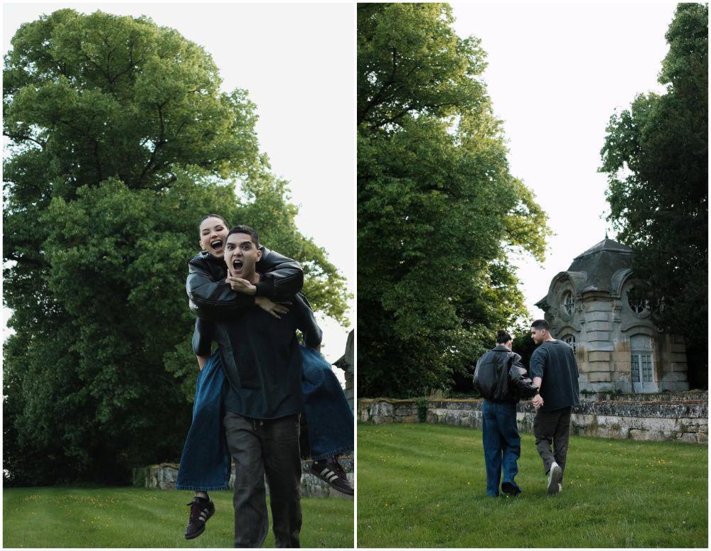 7 Potret Alyssa dan Al Ghazali Photoshoot di Chateau de Champlatreux