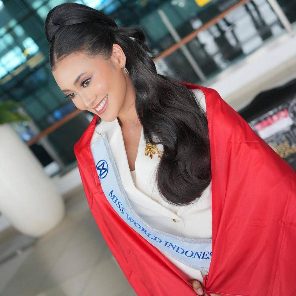 Potret Keberangkatan Monica Kezia ke Ajang Miss World 2025 di India (Instagram.com/missindonesia)