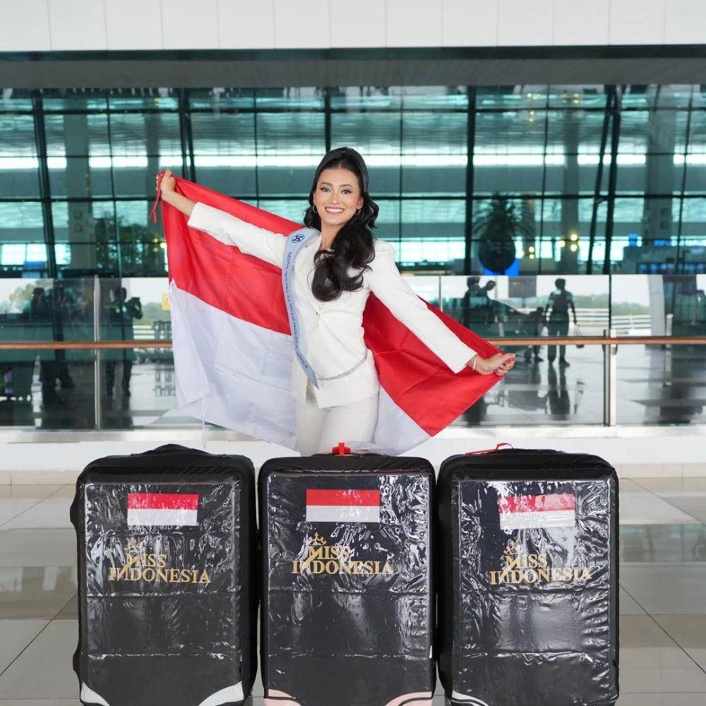 Potret Keberangkatan Monica Kezia ke Ajang Miss World 2025 di India (Instagram.com/missindonesia)