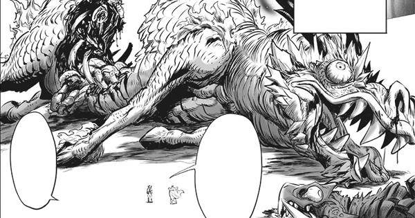 Blast dan Void menyaksikan Kirin yang baru terbunuh oleh Saitama - One Punch Man
