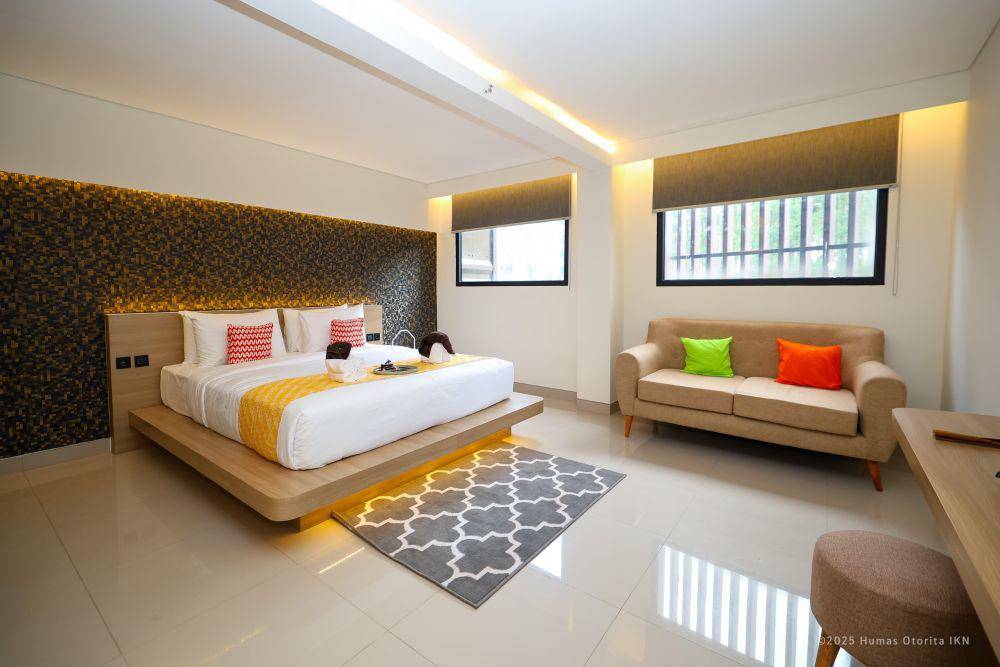 Qubika Boutique Hotel Nusantara, hotel pertama yang dibangun murni oleh swasta dan sudah mulai beroperasi di kawasan inti pusat pemerintahan (KIPP) IKN. (Dok. Humas OIKN)