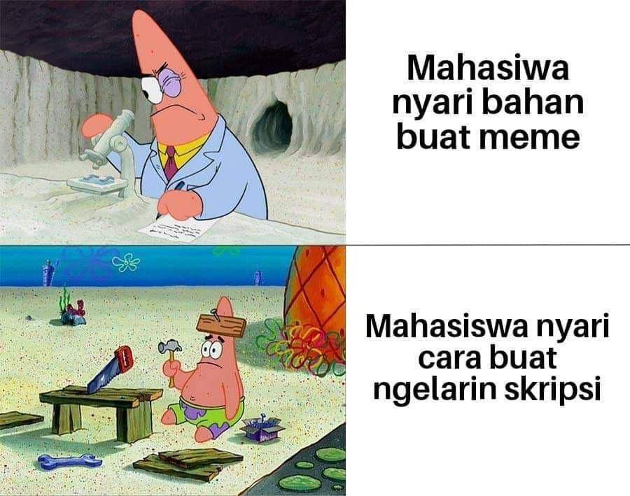 Meme otak jenius tapi sering blank (facebook.com/ketawaketuwa)