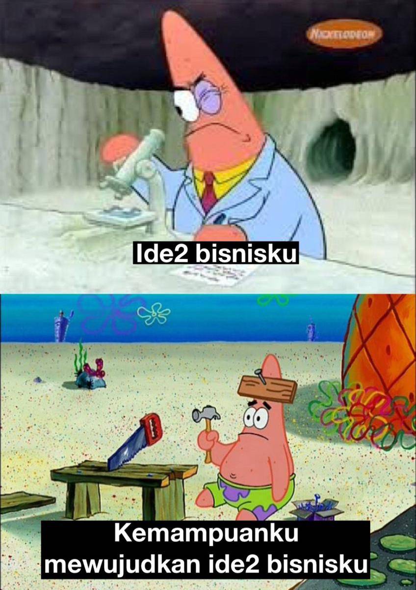 Meme otak jenius tapi sering blank (x.com/MemeComicIndo)