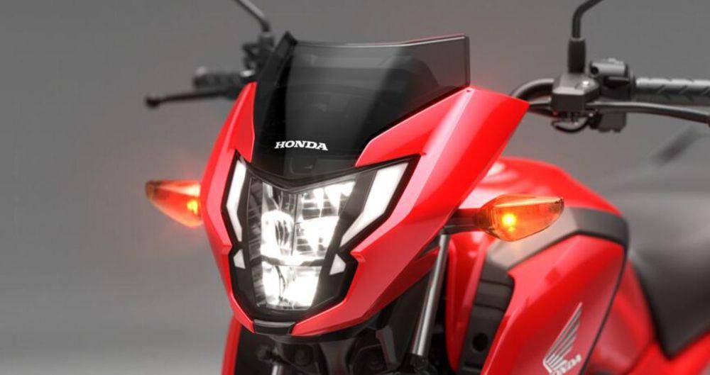 Ilustrasi bagian depan motor Motor Honda CB125F (honda.co.uk)