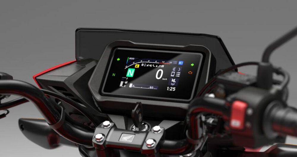 Ilustrasi Layar Tft Motor Honda CB125F (honda.co.uk)