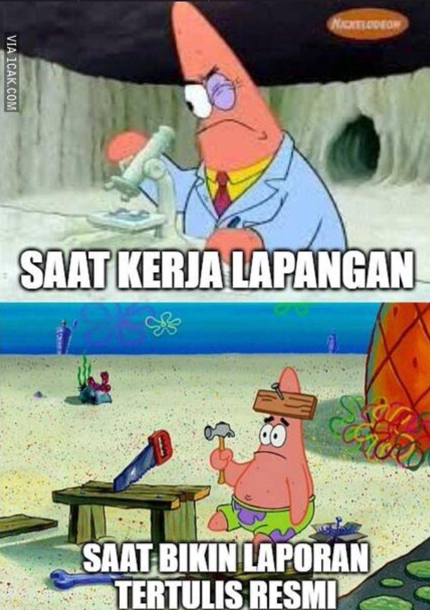 Meme otak jenius tapi sering blank (x.com/onecak)