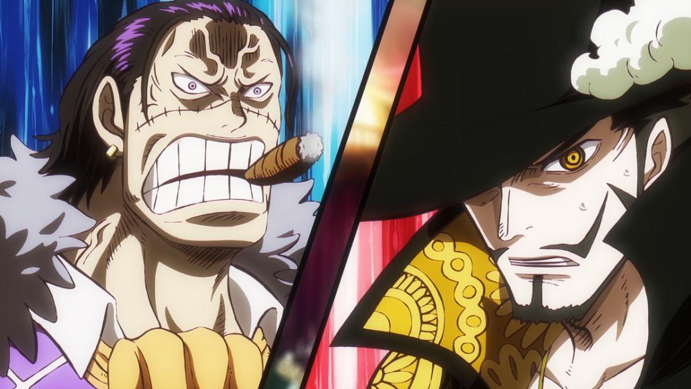 Crocodile dan Dracule Mihawk (dok. Toei Animation/One Piece)