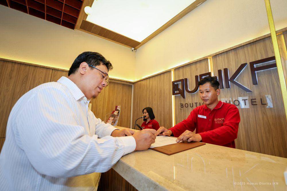 Qubika Boutique Hotel Nusantara, hotel pertama yang dibangun murni oleh swasta dan sudah mulai beroperasi di kawasan inti pusat pemerintahan (KIPP) IKN. (Dok. Humas OIKN)