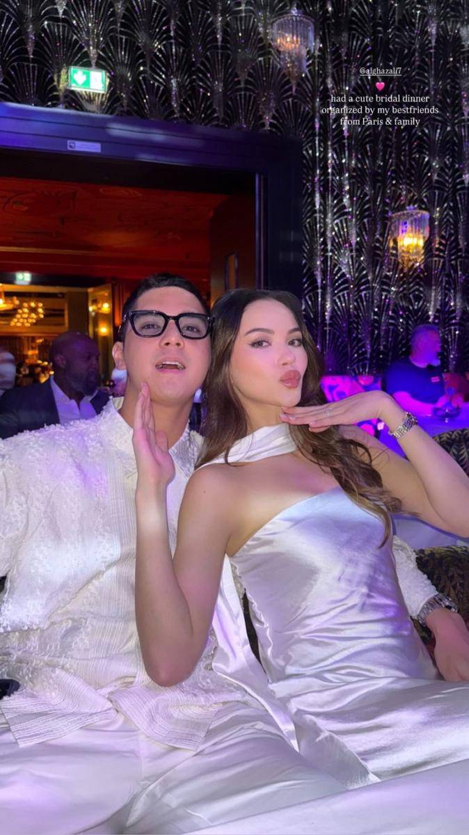 bridal dinner Alyssa Daguise dan Al Ghazali (instagram.com/alyssadaguise)