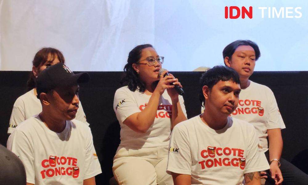 Nona Ica di konferensi pers Cocote Tonggo di XXI Epicentrum, Jakarta, Jumat (9/5/2025) (dok. IDN Times/Shandy Pradana)