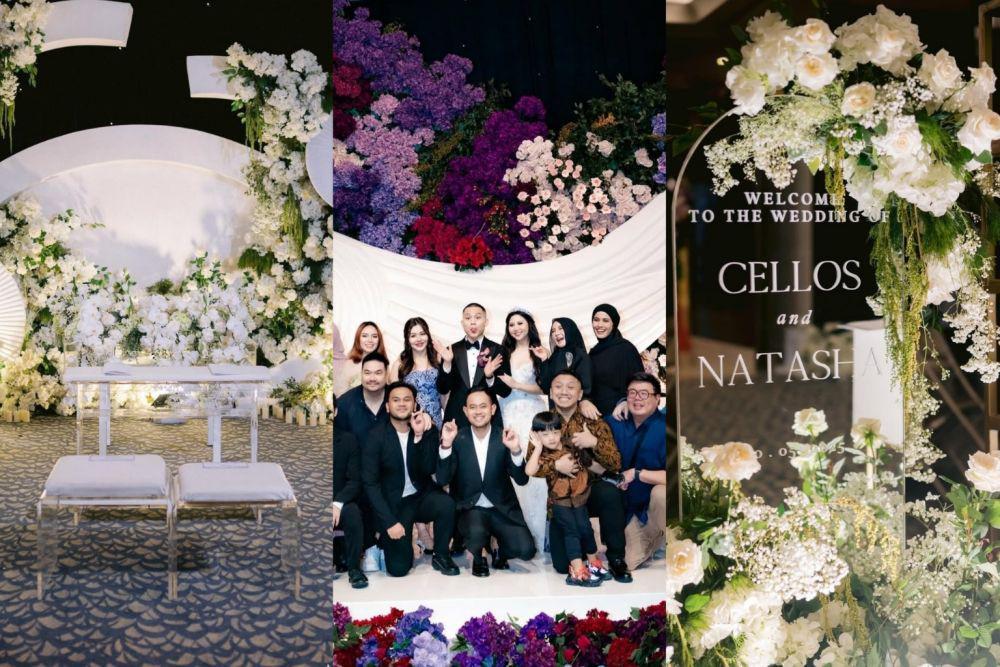 8 Inspirasi Dekor Pernikahan Cellos dan Natasha, Bertabur Bunga!