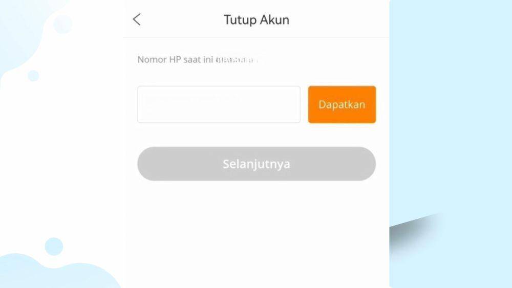 ilustrasi masukkan kode OTP di aplikasi Adakami (screenshoot/Adakami)