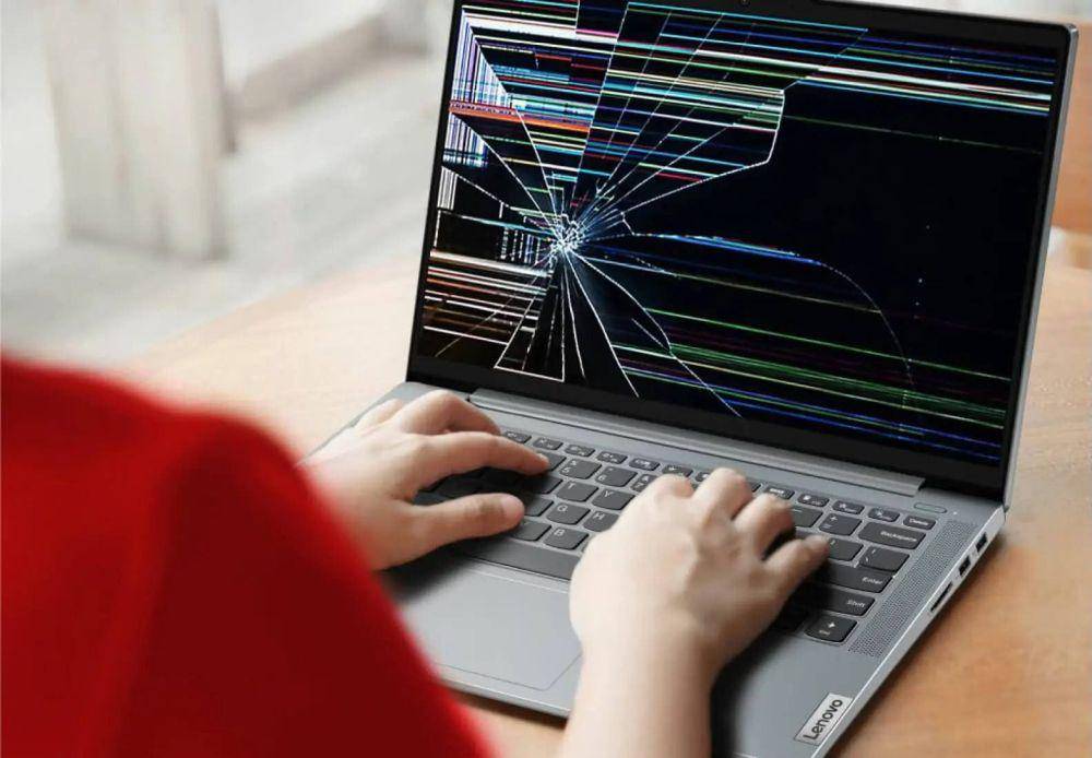 ilustrasi layar laptop yang rusak (lenovo.com)