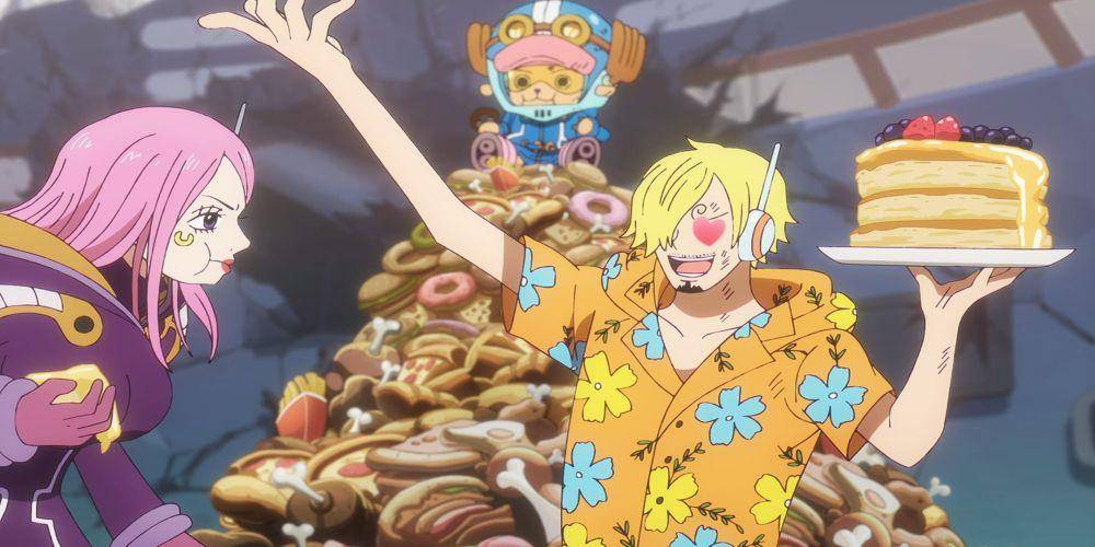 Adegan bucin Sanji kepada Bonney (dok. Toei Animation/One Piece)
