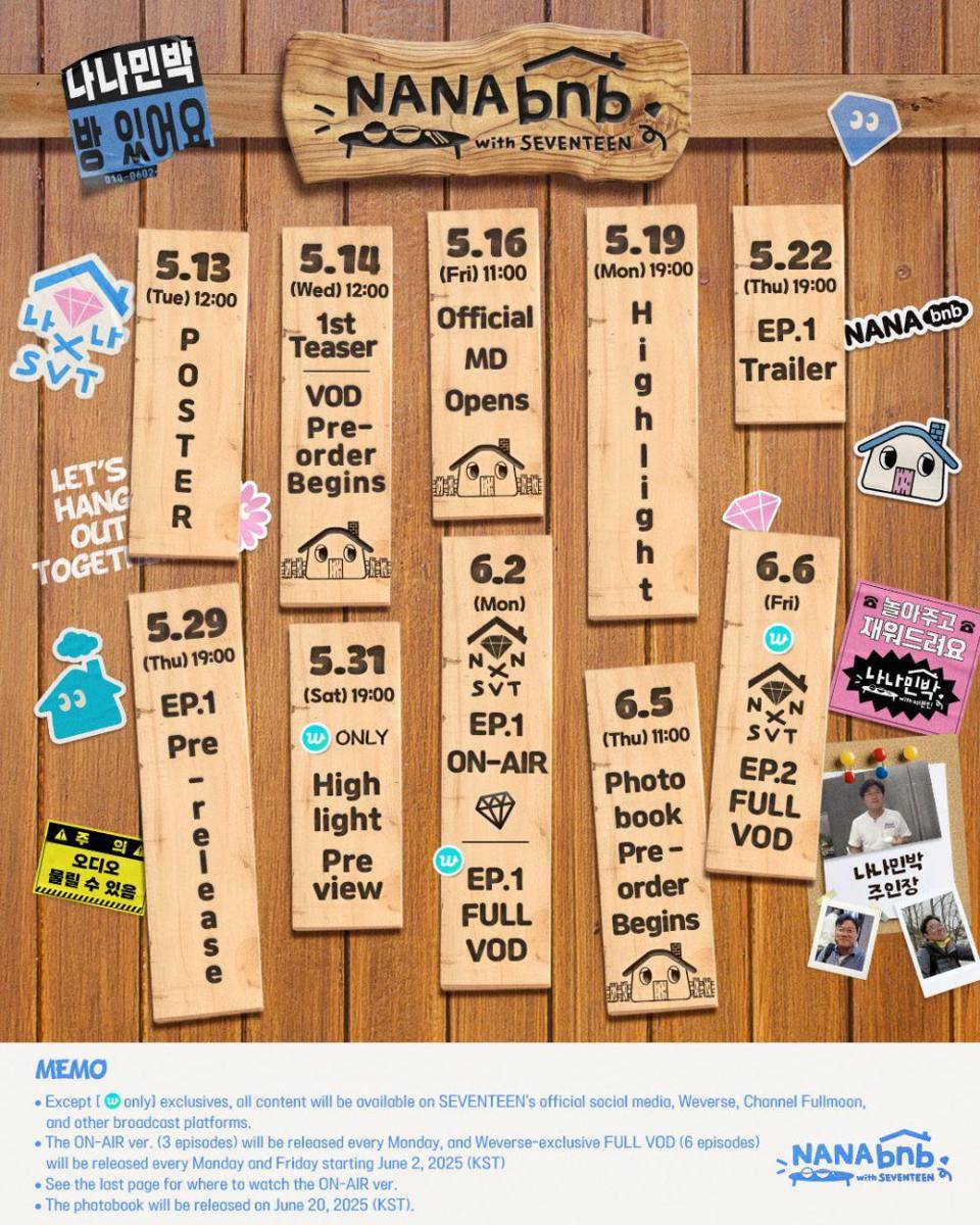 jadwal perilisan NANA bnb with SEVENTEEN (instagram.com/15ya.baby)
