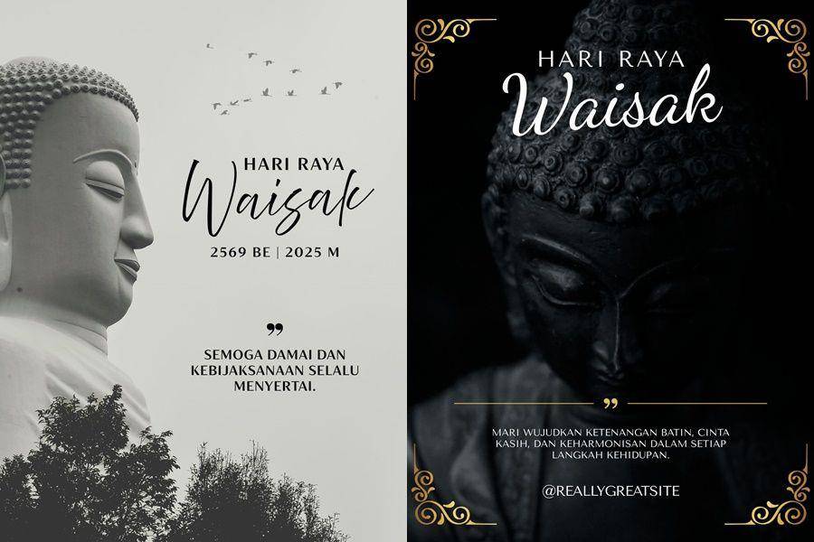Poster Hari Raya Waisak 2025 (canva.com/eztudio)