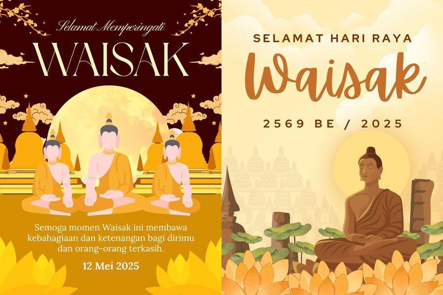 30 Poster Hari Raya Waisak 2025, Bisa Diedit dan Diunduh Gratis