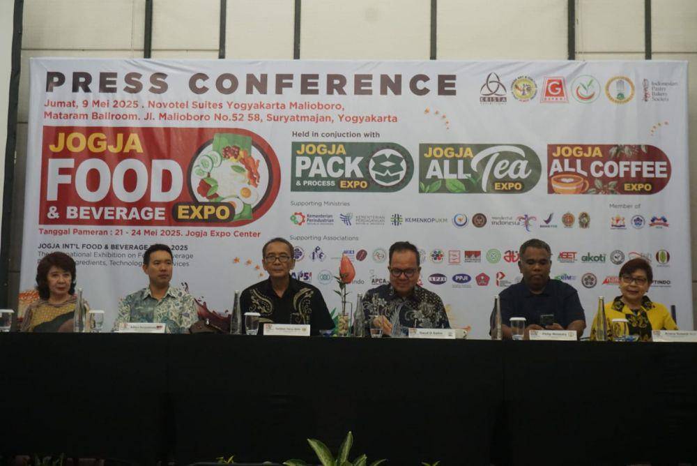 Konferensi pers Jogja Food & Beverage Expo 2025 (IDN Times/Tunggul Damarjati)