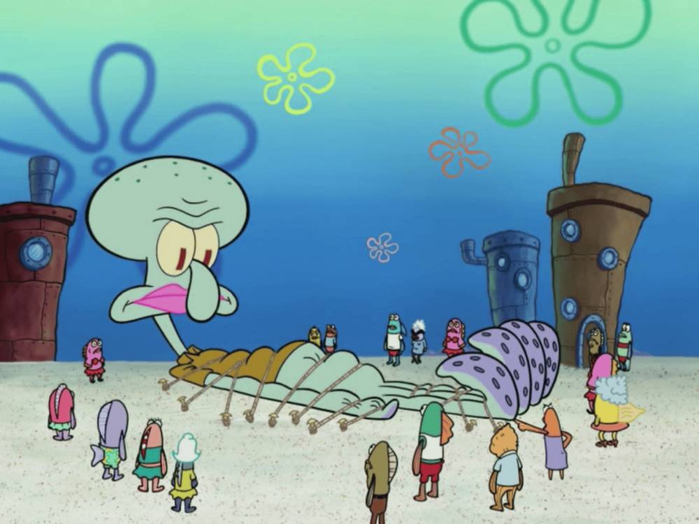 Squidward menjadi raksasa (dok. Nickelodeon/SpongeBob SquarePants)