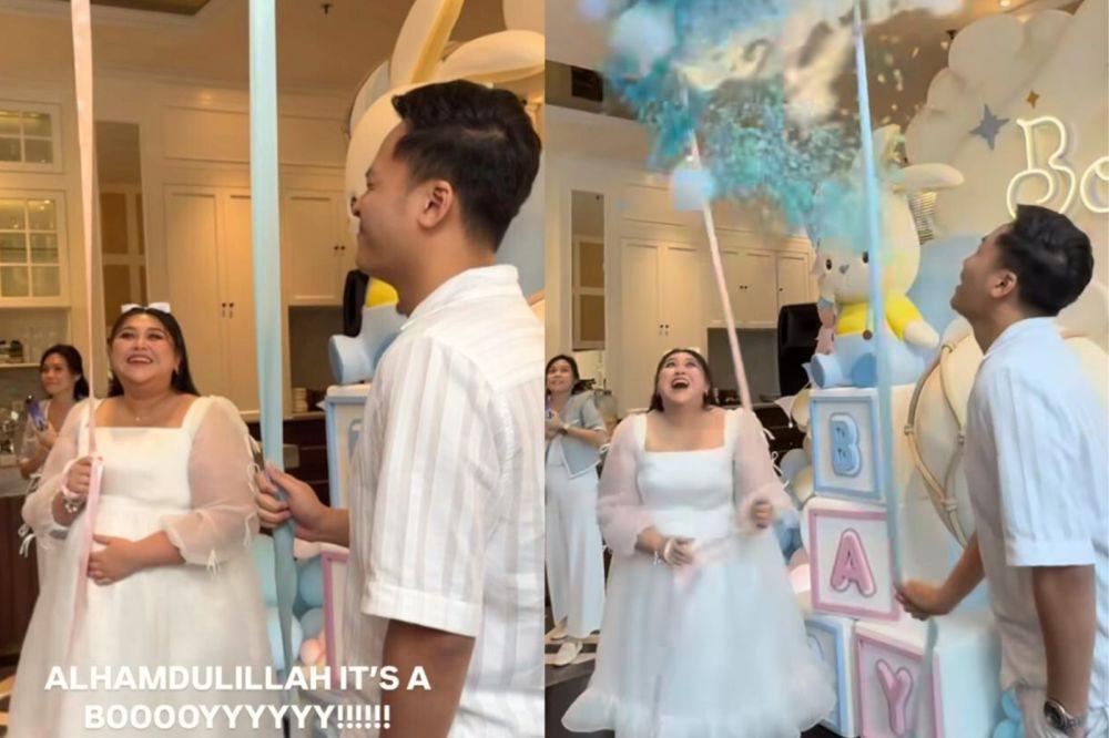 7 Potret Gender Reveal Clarissa Putri, Sampai Lompat Saking Gembiranya
