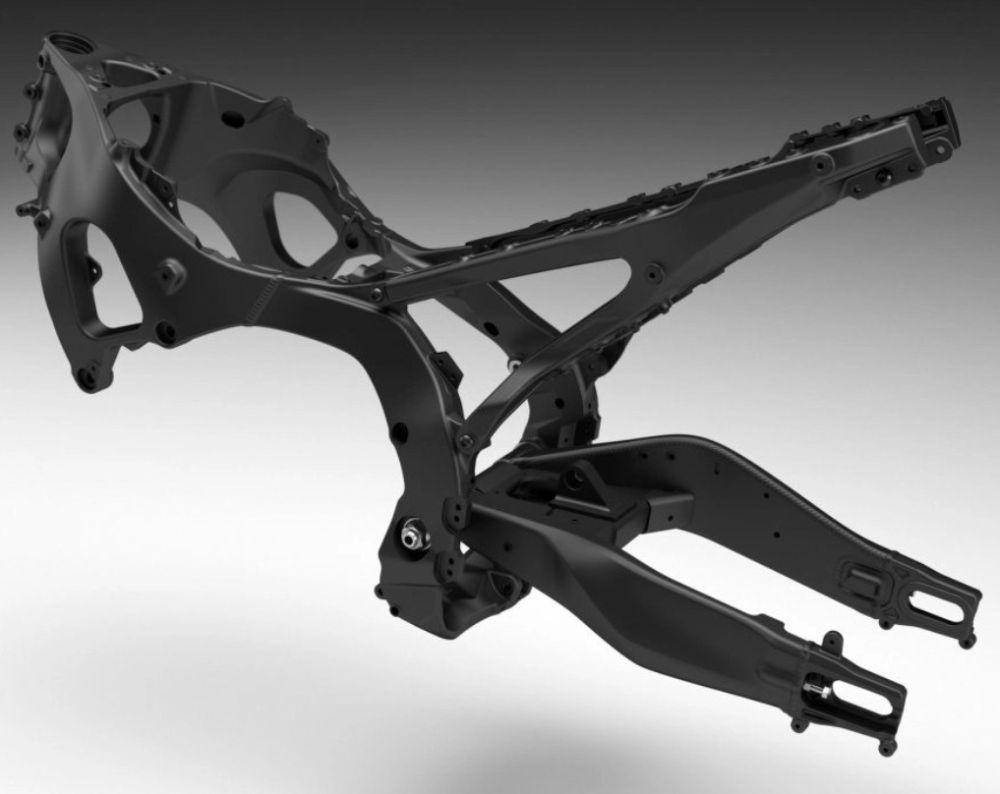 Ilustrasi rangka aluminium Deltabox Motor Yamaha YZF-R9 (yamahamotorsports.com)