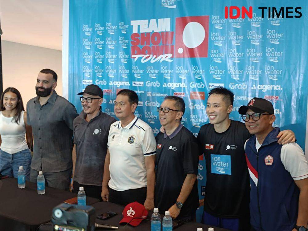 Jumpa pers Ion Water Team Showdown, Sabtu (10/5/2025). (IDN Times/Tino).
