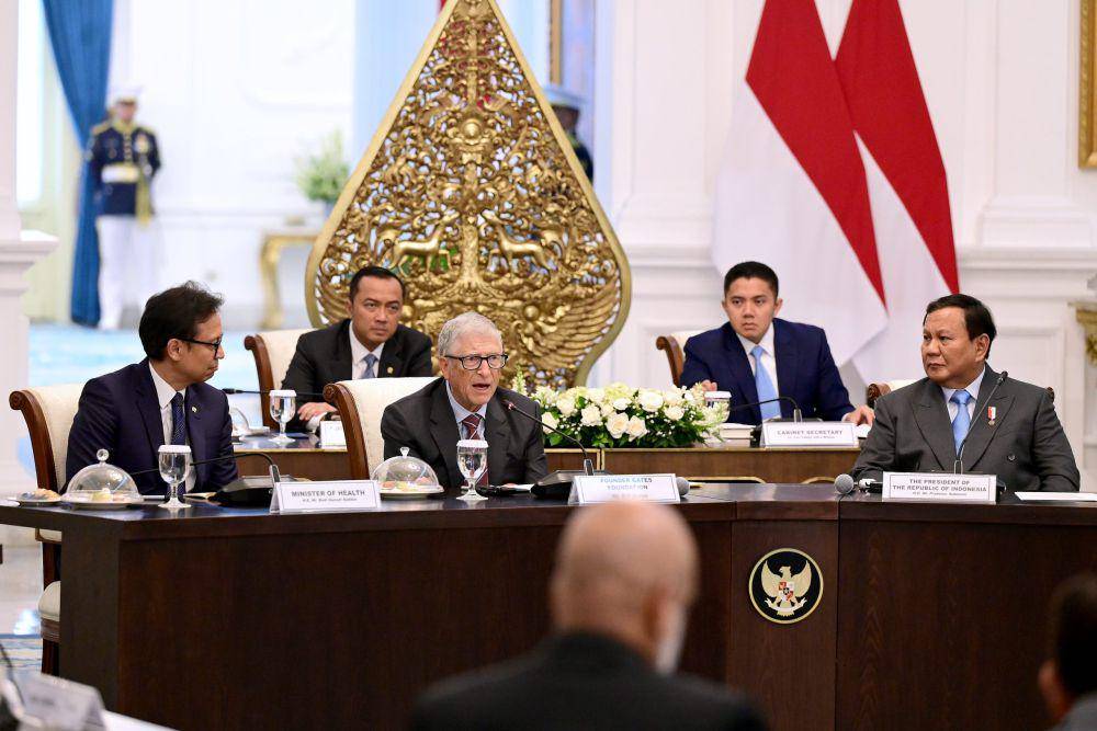 Pertemua Bill gates dengan Presiden Prabowo ( presidenri.go.id )