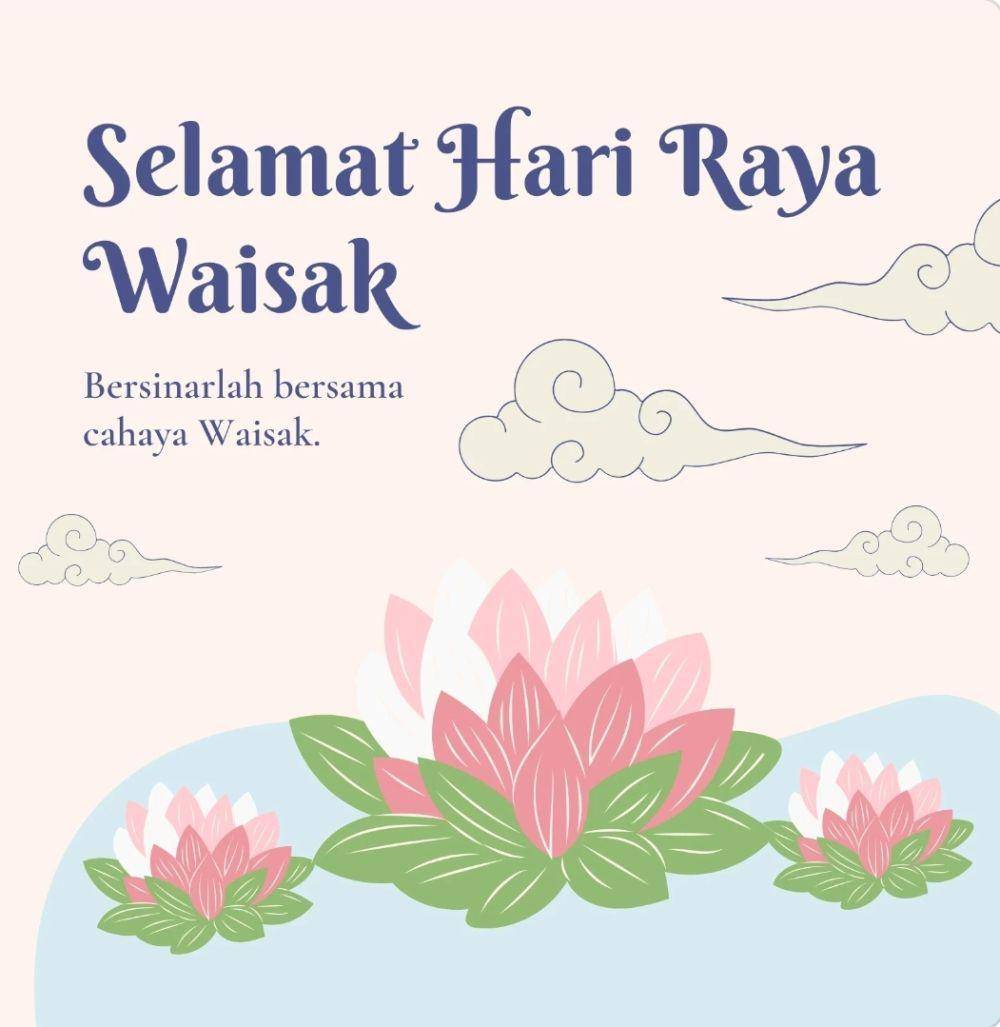 Poster Hari Raya Waisak 2025 (canva.com/c l a s i e)