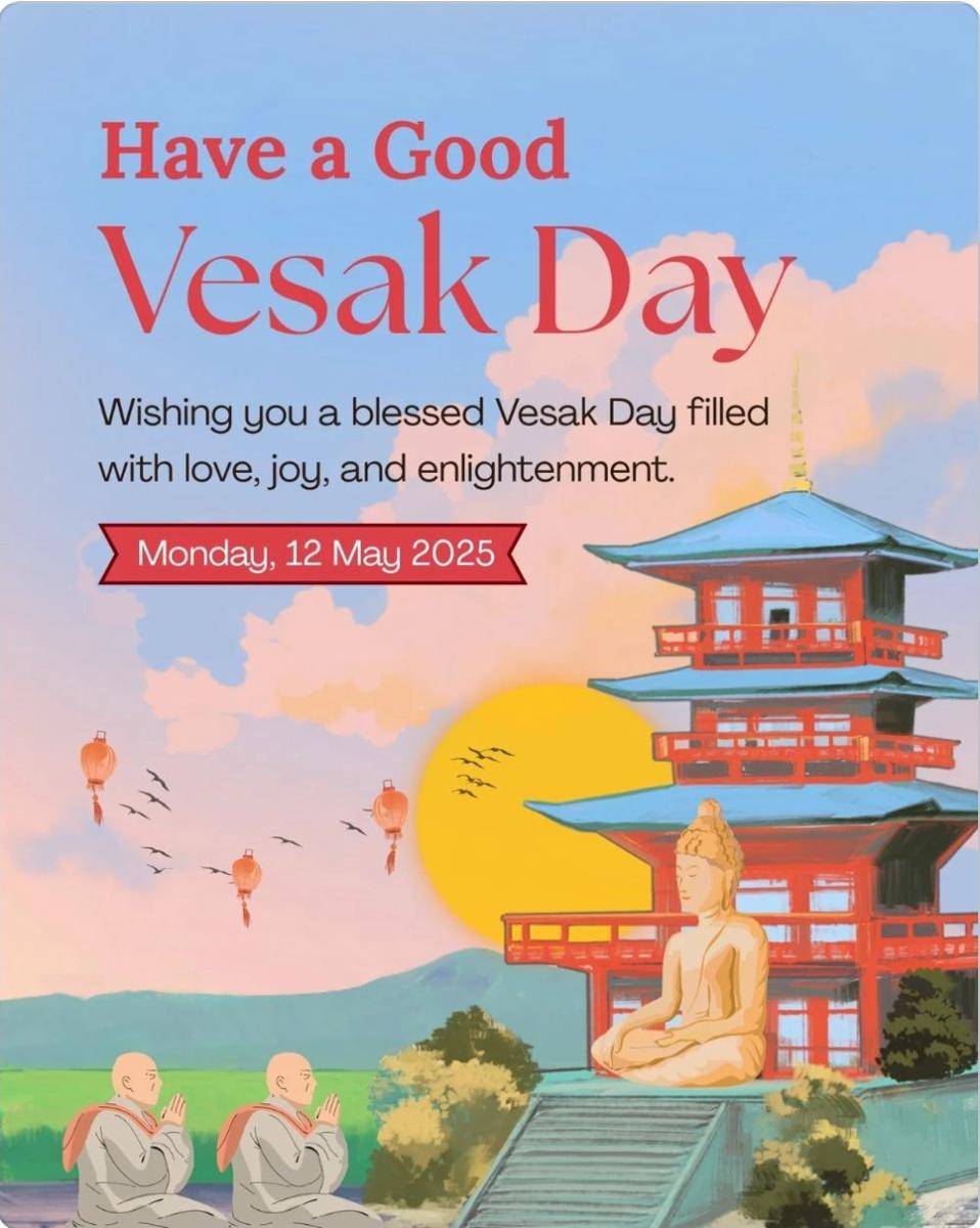 Poster Hari Raya Waisak (canva.com/la porto co)