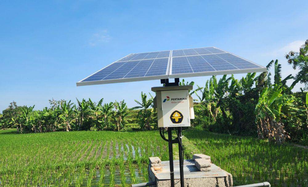 inovasi sistem pengairan Suplai Energi Manajemen Irigasi Uma Palak atau SIUMA dari tim Pertamina. (dok. Pertamina)
