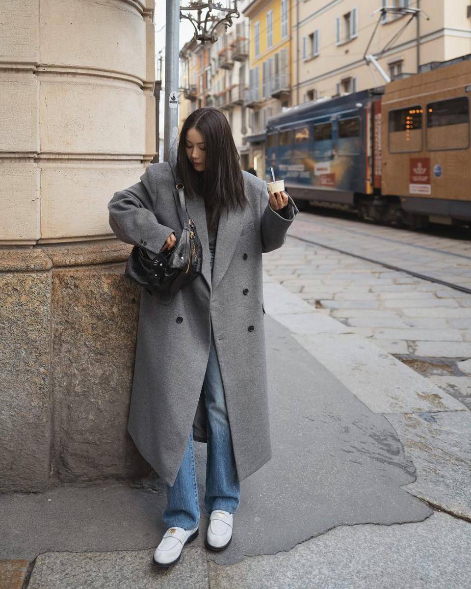 ide mix and match long coat ala Jenny Tsang (instagram.com/tsangtastic)