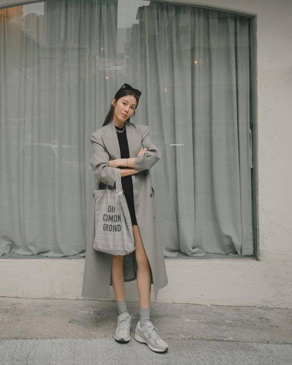 ide mix and match long coat ala Jenny Tsang (instagram.com/tsangtastic)