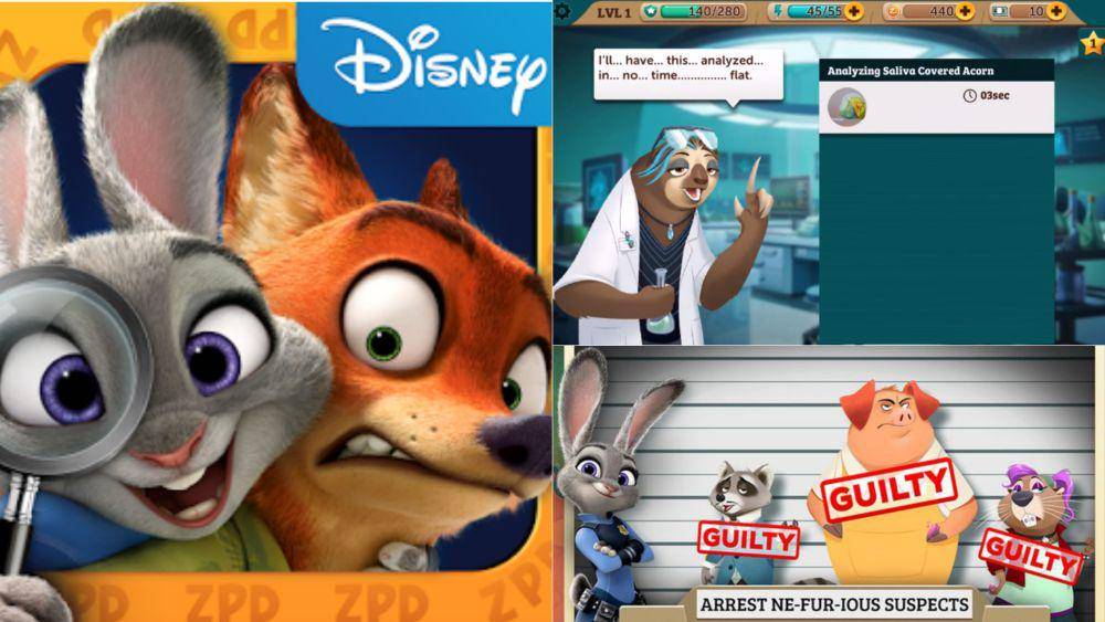 logo dan gameplay Zootopia: Crime Files (dok. Disney Interactive/Zootopia: Crime Files)