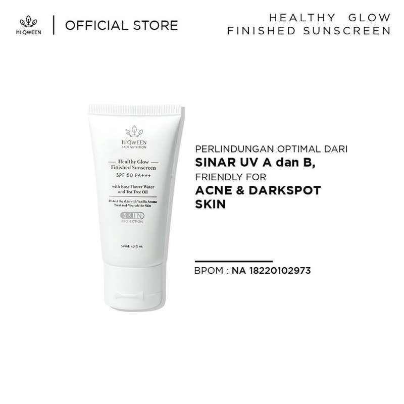 Hiqween Healthy Glow Finished Sunscreen SPF 50 PA +++ (blibli.com/Naka Shop)